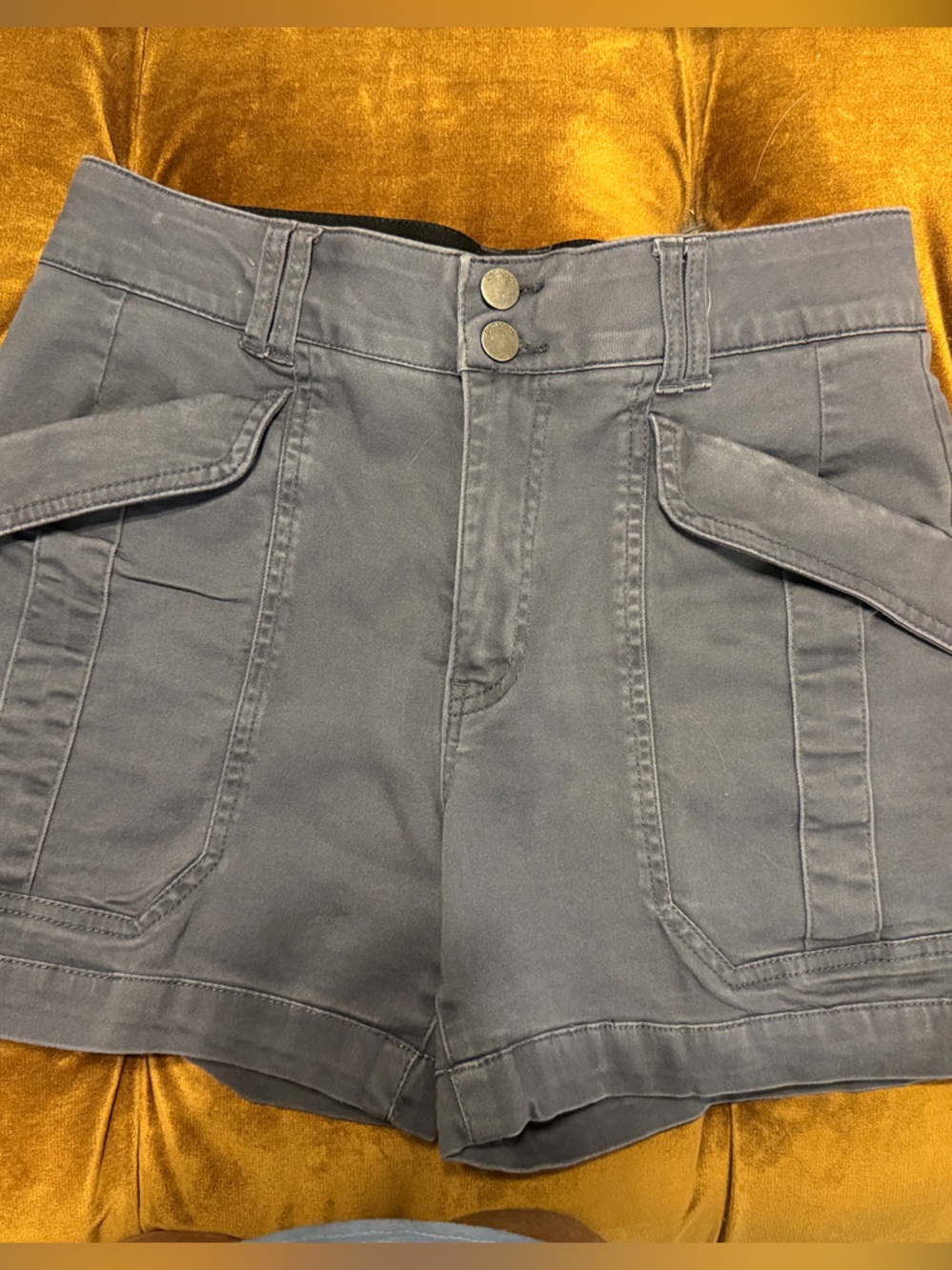 Ladies Gray Utility Shorts - Classic Style